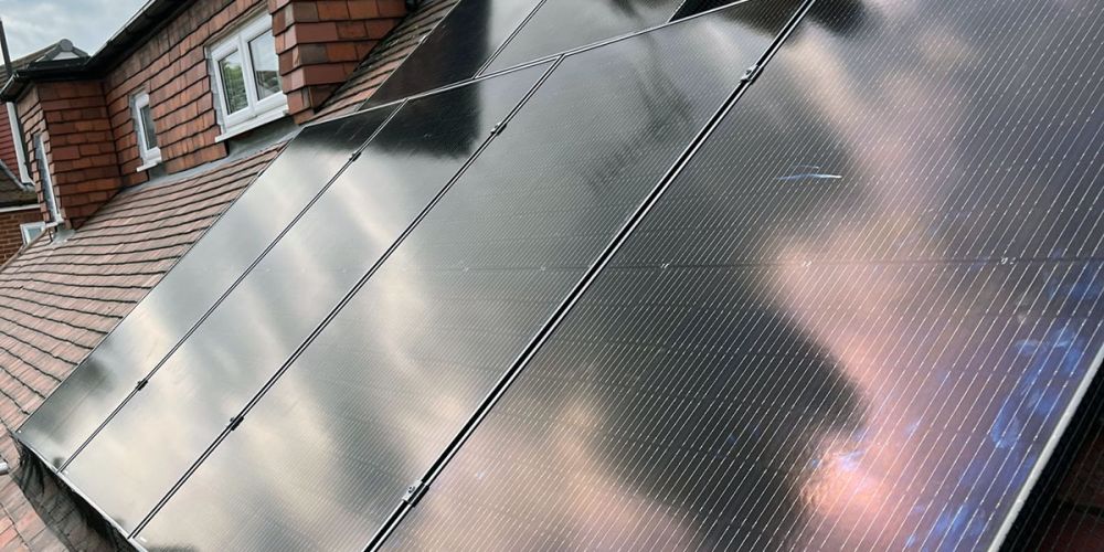 Eurener 450Wp all black panels installed on a clay Rosemary tile roof in Headingley, Leeds