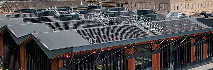 Darley Street Markets, Bradford, solar panels installed by Leeds Solar.